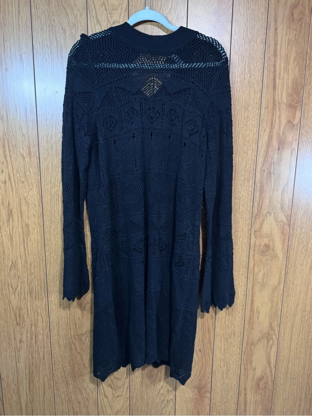 Torrid Nightfall Black Crochet‎ Knit Long Sun Dress Size 1-1X NWT